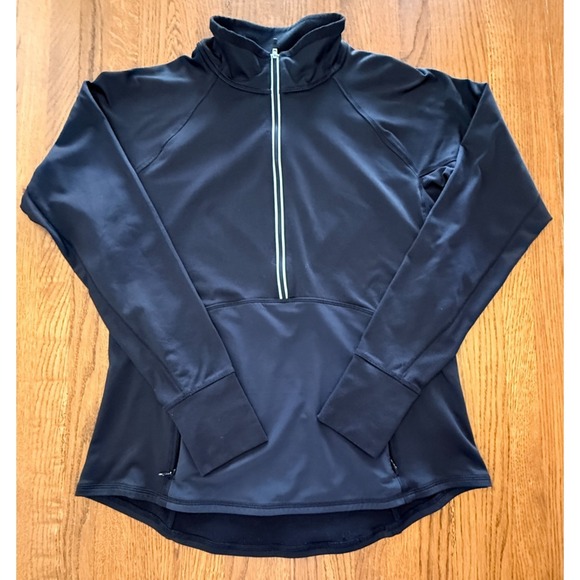 Athleta Tops - Athleta Womens Large Black 1/2 Zip Pullover Athletic Top Thumbholes Running